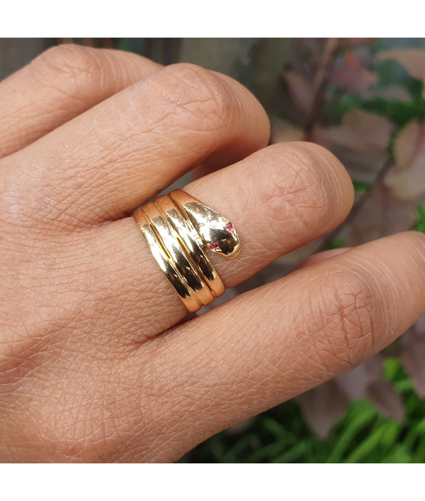 SOLD! Sweet Slither - Victorian Serpent Ring in 18k Yellow Gold SOLD! Sweet Slither - Victorian Serpent Ring in 18k Yellow Gold