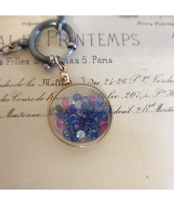 Convertible - An Antique Glass Photo or Shaker Locket in 9K Warm YG Convertible - An Antique Glass Photo or Shaker Locket in 9K Warm YG