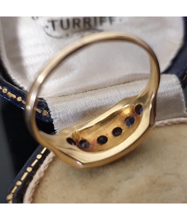 Pearl Parade: Victorian Pearl and Sapphire Ring in 18K Pearl Parade: Victorian Pearl and Sapphire Ring in 18K