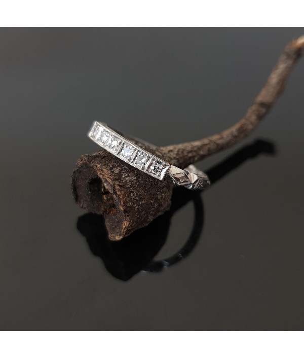 Mid-Century Matrimony: Diamond Band in P...