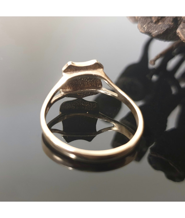The Heraldry: Vintage Shield Signet Ring in 9K Yellow Gold The Heraldry: Vintage Shield Signet Ring in 9K Yellow Gold