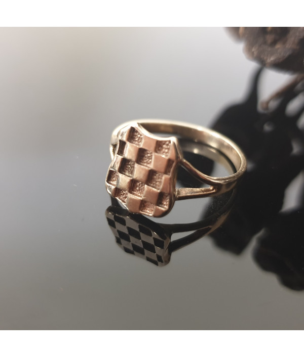 The Heraldry: Vintage Shield Signet Ring in 9K Yellow Gold The Heraldry: Vintage Shield Signet Ring in 9K Yellow Gold