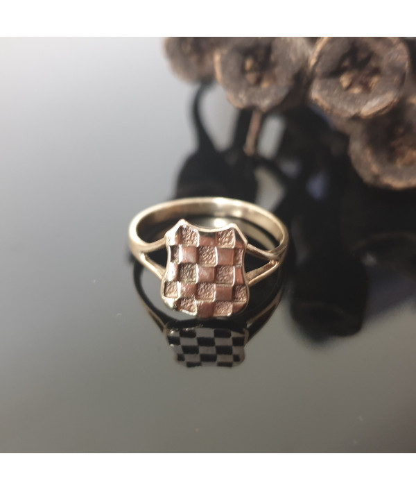The Heraldry: Vintage Shield Signet Ring in 9K Yellow Gold The Heraldry: Vintage Shield Signet Ring in 9K Yellow Gold