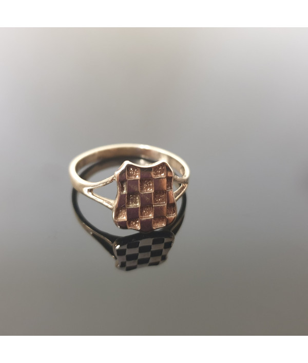 The Heraldry: Vintage Shield Signet Ring in 9K Yellow Gold The Heraldry: Vintage Shield Signet Ring in 9K Yellow Gold