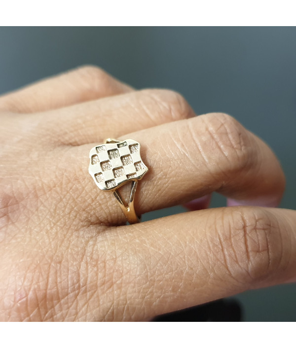 The Heraldry: Vintage Shield Signet Ring in 9K Yellow Gold The Heraldry: Vintage Shield Signet Ring in 9K Yellow Gold