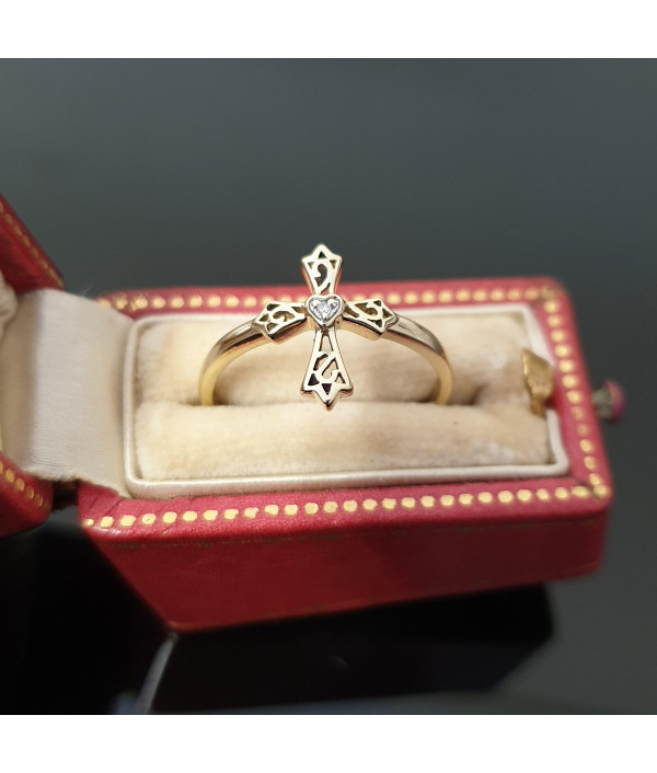 The Dainty Cross: Diamond cross ring in ...