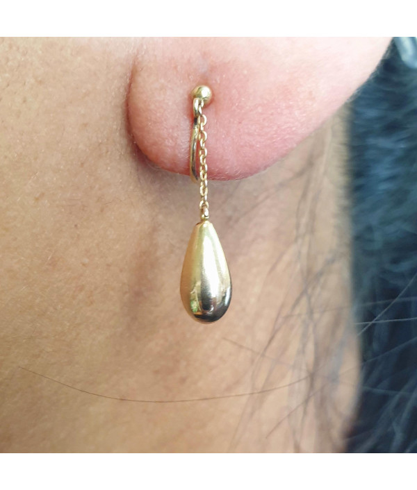 Mid Century Drop ear Clips in 9ct Rose Gold Mid Century Drop ear Clips in 9ct Rose Gold