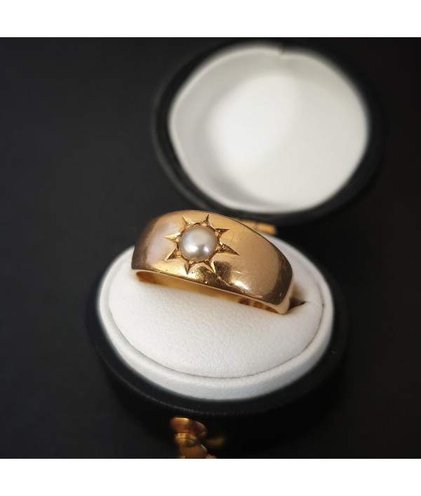 SOLD! Victorian Pearl Starburst Dome Ring in 18ct Yellow Gold SOLD! Victorian Pearl Starburst Dome Ring in 18ct Yellow Gold