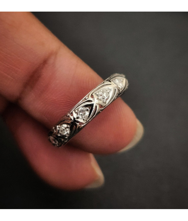 SOLD! Art Deco Diamond and Platinum Eternity Ring SOLD! Art Deco Diamond and Platinum Eternity Ring