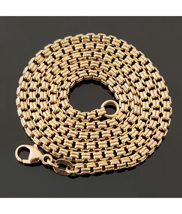 Double-faceted Trace Link Neck Chain in 9k Yellow Gold Double-faceted Trace Link Neck Chain in 9k Yellow Gold