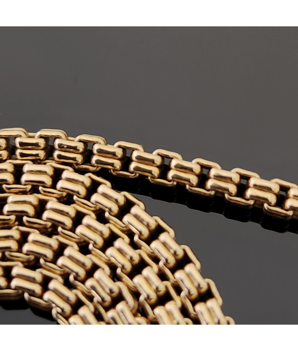 Double-faceted Trace Link Neck Chain in 9k Yellow Gold Double-faceted Trace Link Neck Chain in 9k Yellow Gold