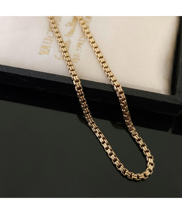 Double-faceted Trace Link Neck Chain in 9k Yellow Gold Double-faceted Trace Link Neck Chain in 9k Yellow Gold