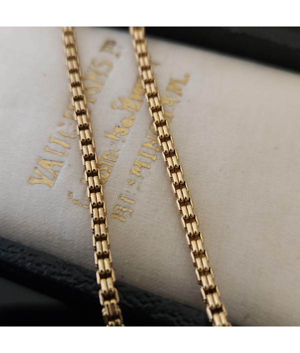 Double-faceted Trace Link Neck Chain in 9k Yellow Gold Double-faceted Trace Link Neck Chain in 9k Yellow Gold