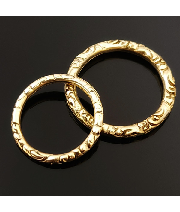 Large Georgian Split Ring in 12k Gold Large Georgian Split Ring in 12k Gold