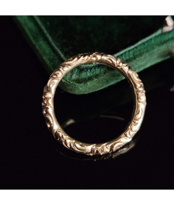 Large Georgian Split Ring in 12k Gold