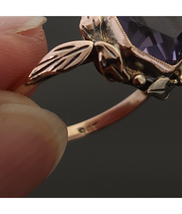 Arts and Crafts Amethyst Ring in 9K Rose Gold Arts and Crafts Amethyst Ring in 9K Rose Gold