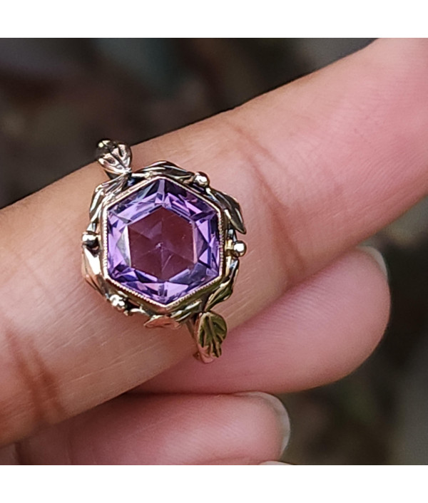Arts and Crafts Amethyst Ring in 9K Rose Gold Arts and Crafts Amethyst Ring in 9K Rose Gold
