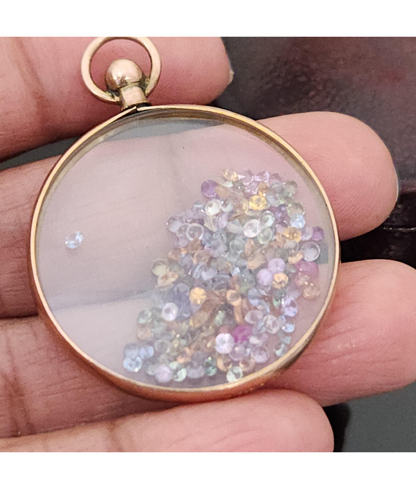Edwardian Domed Glass Photolocket in 9k Rose Gold