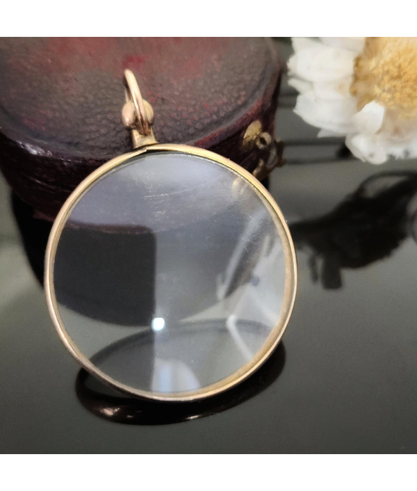 Edwardian Domed Glass Photolocket in 9k Rose Gold