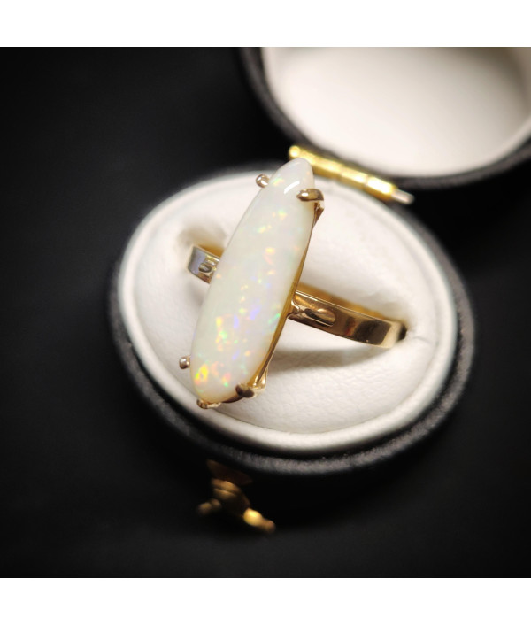 Australian Opal Ring in 10K Yellow Gold Australian Opal Ring in 10K Yellow Gold