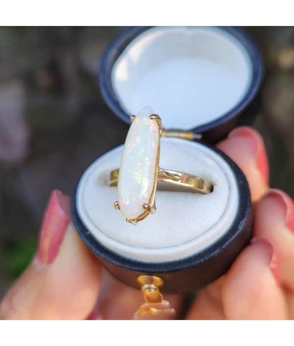 Australian Opal Ring in 10K Yellow Gold Australian Opal Ring in 10K Yellow Gold