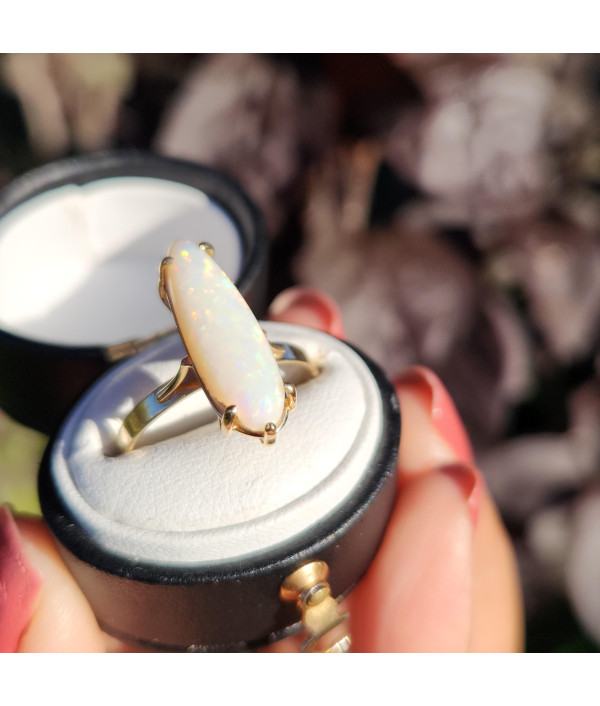 Australian Opal Ring in 10K Yellow Gold Australian Opal Ring in 10K Yellow Gold