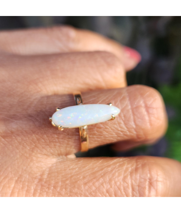 Australian Opal Ring in 10K Yellow Gold Australian Opal Ring in 10K Yellow Gold