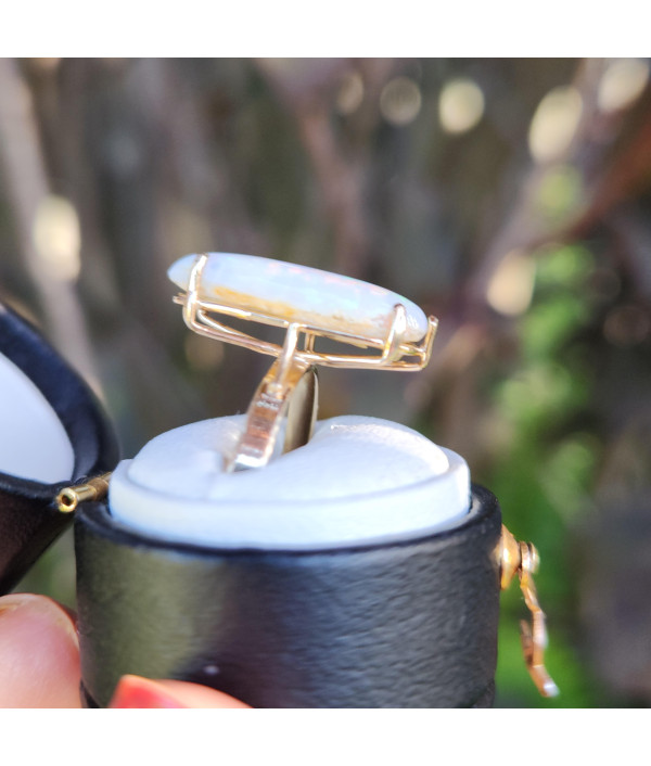 Australian Opal Ring in 10K Yellow Gold Australian Opal Ring in 10K Yellow Gold