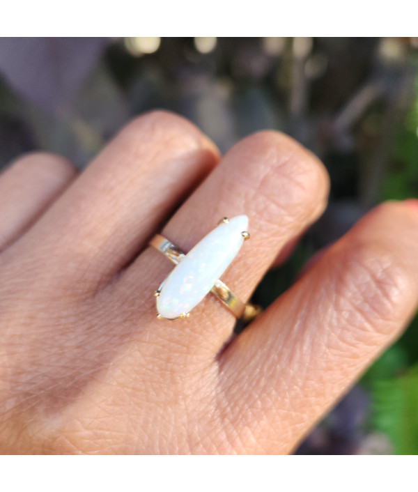Australian Opal Ring in 10K Yellow Gold Australian Opal Ring in 10K Yellow Gold