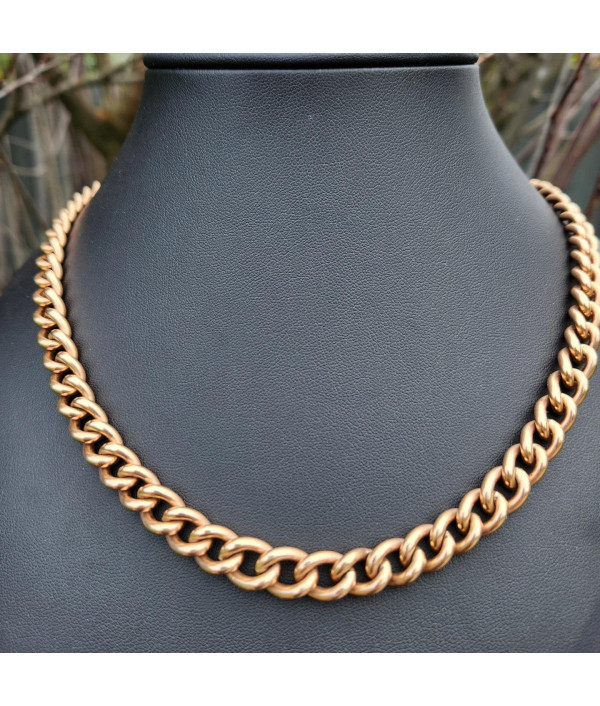 Antique Albert Chain with Graduated Links in 9k Rose Gold Antique Albert Chain with Graduated Links in 9k Rose Gold
