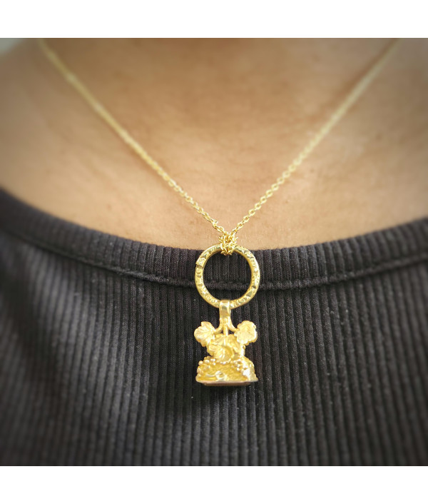 Antique 18ct Gold Fob with Engraved Citrine Monogram Seal Antique 18ct Gold Fob with Engraved Citrine Monogram Seal