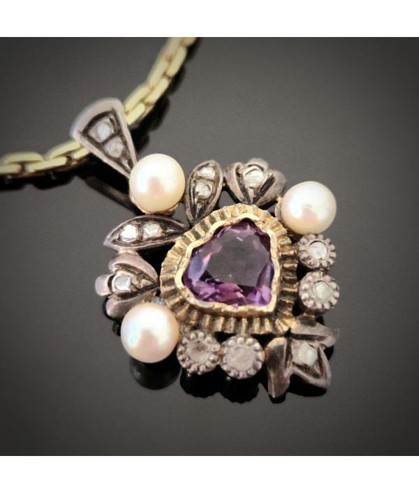 Early 20th Century Amethyst, Pearl &...