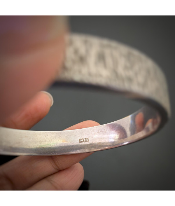 Vintage Textured Sterling Silver Bangle – C.P.S, Birmingham 1971 Vintage Textured Sterling Silver Bangle – C.P.S, Birmingham 1971