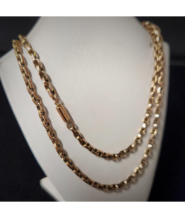 Antique 9ct Rose Gold Cable Link Chain