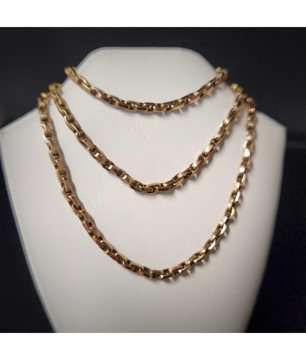 Antique 9ct Rose Gold Cable Link Chain Antique 9ct Rose Gold Cable Link Chain