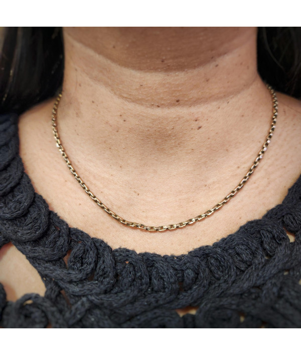 Antique 9ct Rose Gold Cable Link Chain Antique 9ct Rose Gold Cable Link Chain