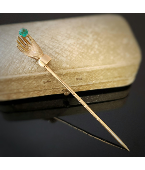Victorian 15ct Gold Glove Hand Stickpin ...