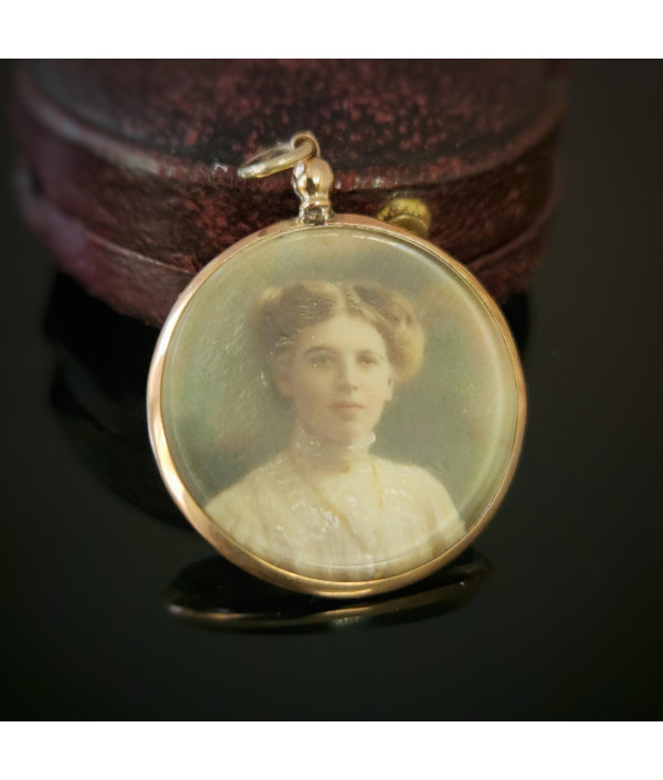 Victorian Hand-Painted Portrait Pendant ...