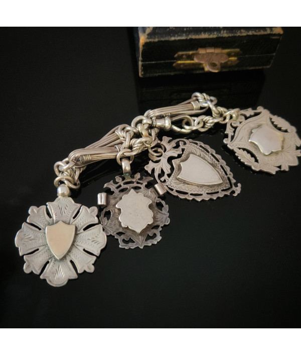 Victorian Sterling Silver Medallion Bracelet Victorian Sterling Silver Medallion Bracelet
