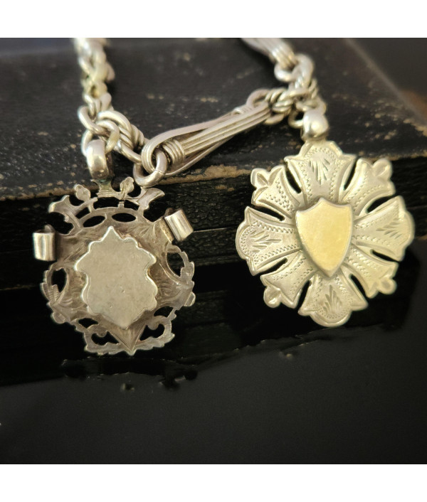 Victorian Sterling Silver Medallion Bracelet Victorian Sterling Silver Medallion Bracelet