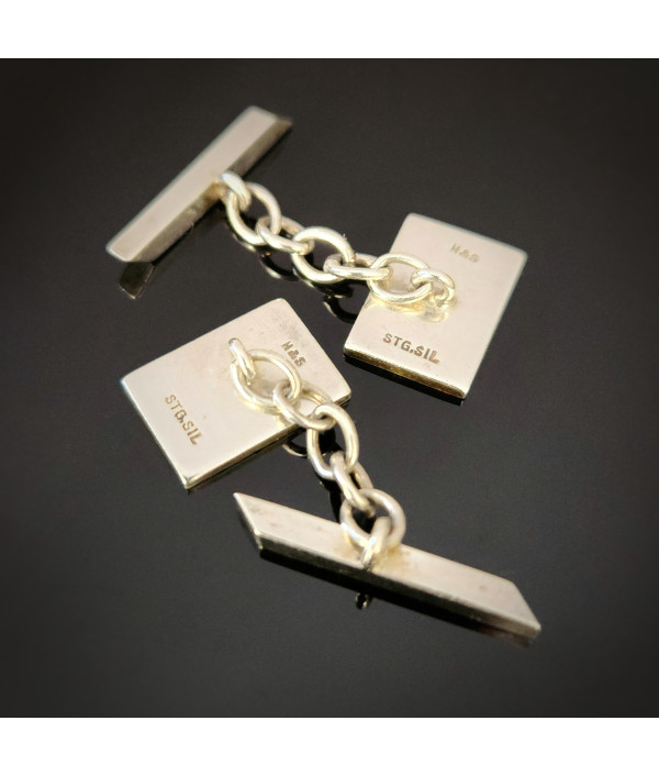 Mid-Century Sterling Silver Cufflinks Mid-Century Sterling Silver Cufflinks