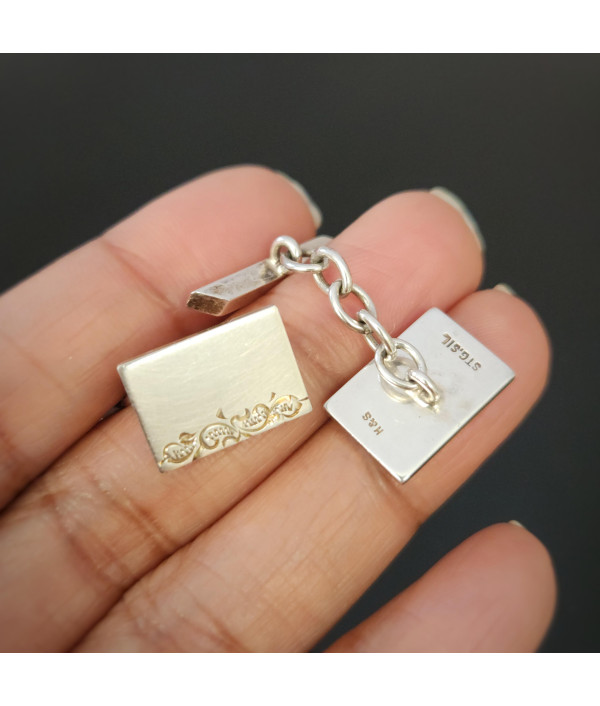 Mid-Century Sterling Silver Cufflinks Mid-Century Sterling Silver Cufflinks