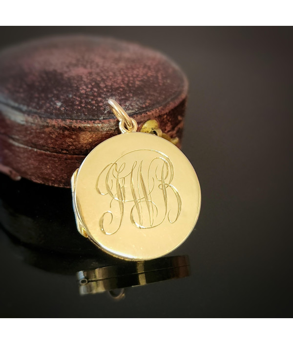 Edwardian 9ct Gold Round Photo Locket �...