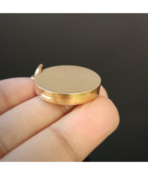 Edwardian 9ct Gold Round Photo Locket – Birmingham 1908 Edwardian 9ct Gold Round Photo Locket – Birmingham 1908