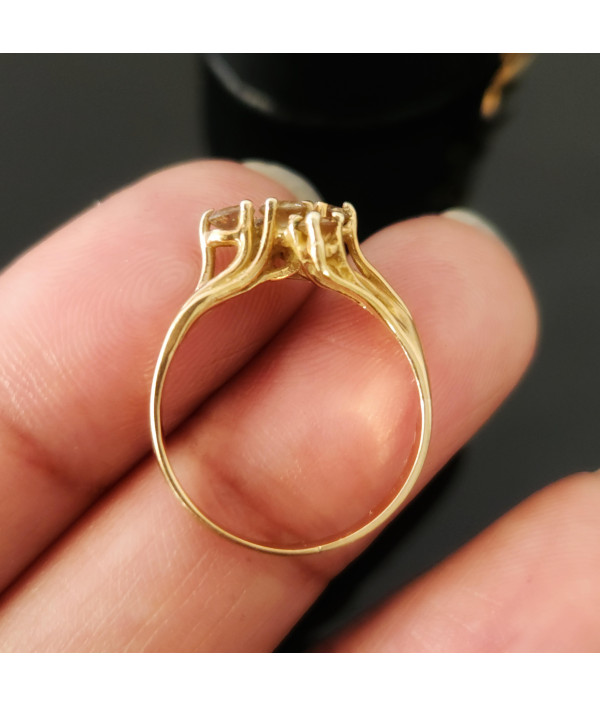 Champagne Diamond Ring in 9K Yellow Gold Champagne Diamond Ring in 9K Yellow Gold