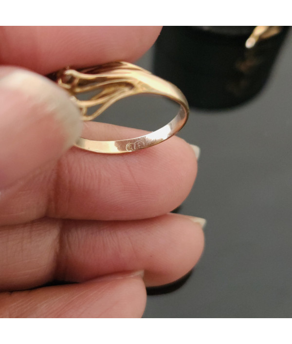 Champagne Diamond Ring in 9K Yellow Gold Champagne Diamond Ring in 9K Yellow Gold
