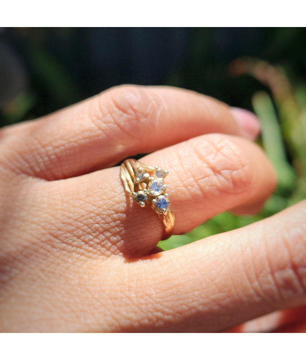 Champagne Diamond Ring in 9K Yellow Gold Champagne Diamond Ring in 9K Yellow Gold