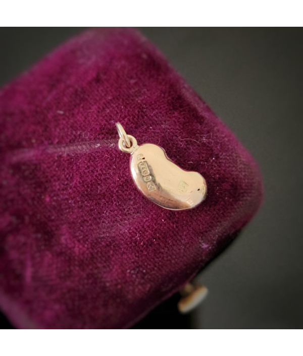 Victorian 9ct Gold Mini Lucky Bean Charm - Chester 1898 Victorian 9ct Gold Mini Lucky Bean Charm - Chester 1898