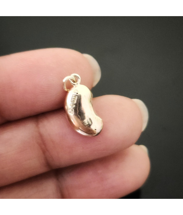 Victorian 9ct Gold Mini Lucky Bean Charm - Chester 1898 Victorian 9ct Gold Mini Lucky Bean Charm - Chester 1898
