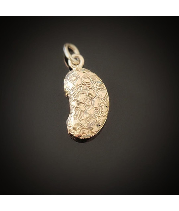 Victorian 9ct Gold Mini Lucky Bean Charm...